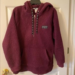 VS Pink zipper Sherpa